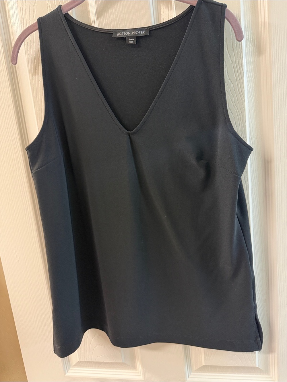 Boston Proper Black V-Neck Sleeveless Top. Travel essentials.